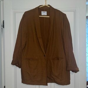 Old Navy brown/Tan Linen Blazer